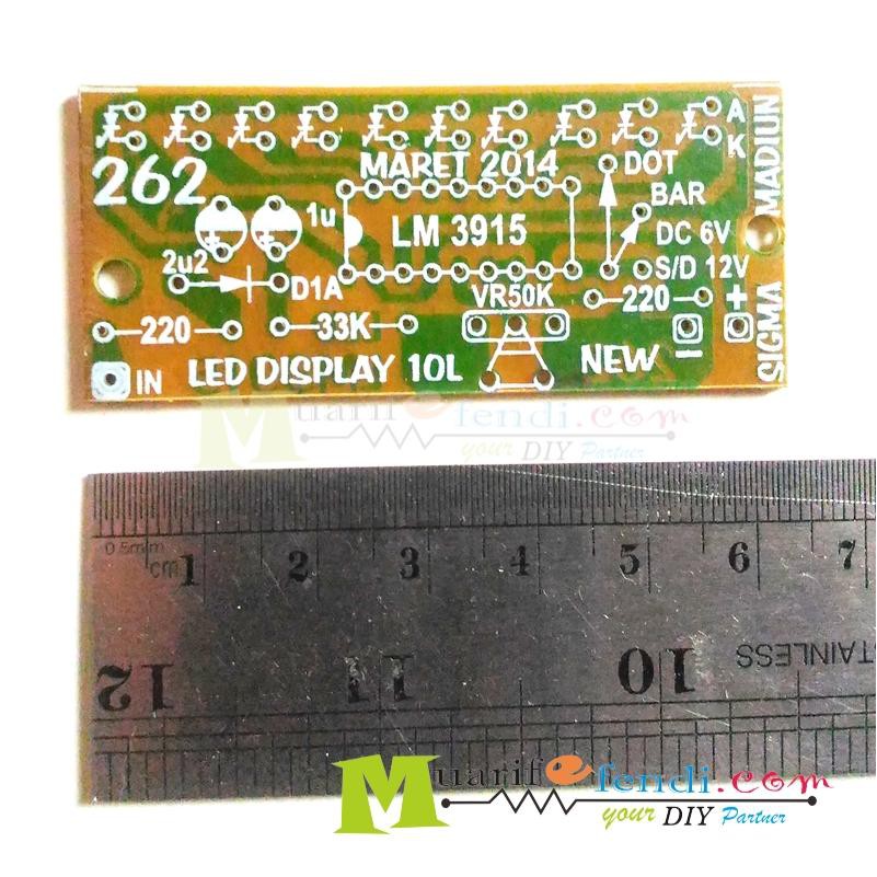 PCB VU DISPLAY LED MONO LM3915 3915 262