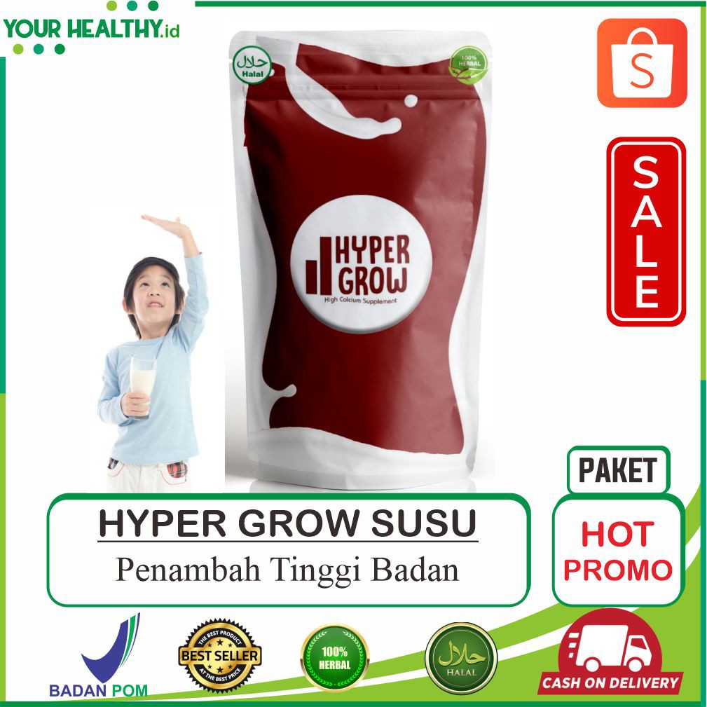 

HYPER GROW – Susu Peninggi Badan/Suplemen Tulang/Vitamin Tulang/Herbal/zinc/Susu Bubuk/BPOM