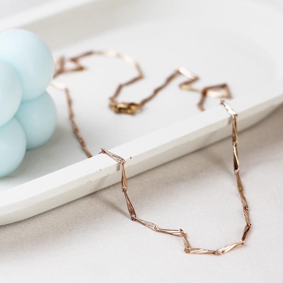 Kalung Xuping Ulir Lapis Emas Polos - Kalung Rantai Xuping