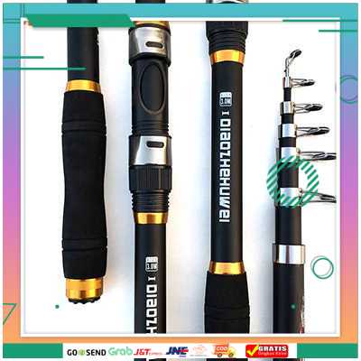 (BISA COD) FTIHSHP GHOTDA Joran Pancing Telescopic Rod Carbon Fiber - C562L