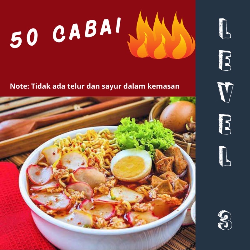 

SEBLAK SPAISHI DE OISHI LEVEL 3 (50 CABAI) - PAKET MAKAN KAPAN2 *Tanpa Sosis & Baso*