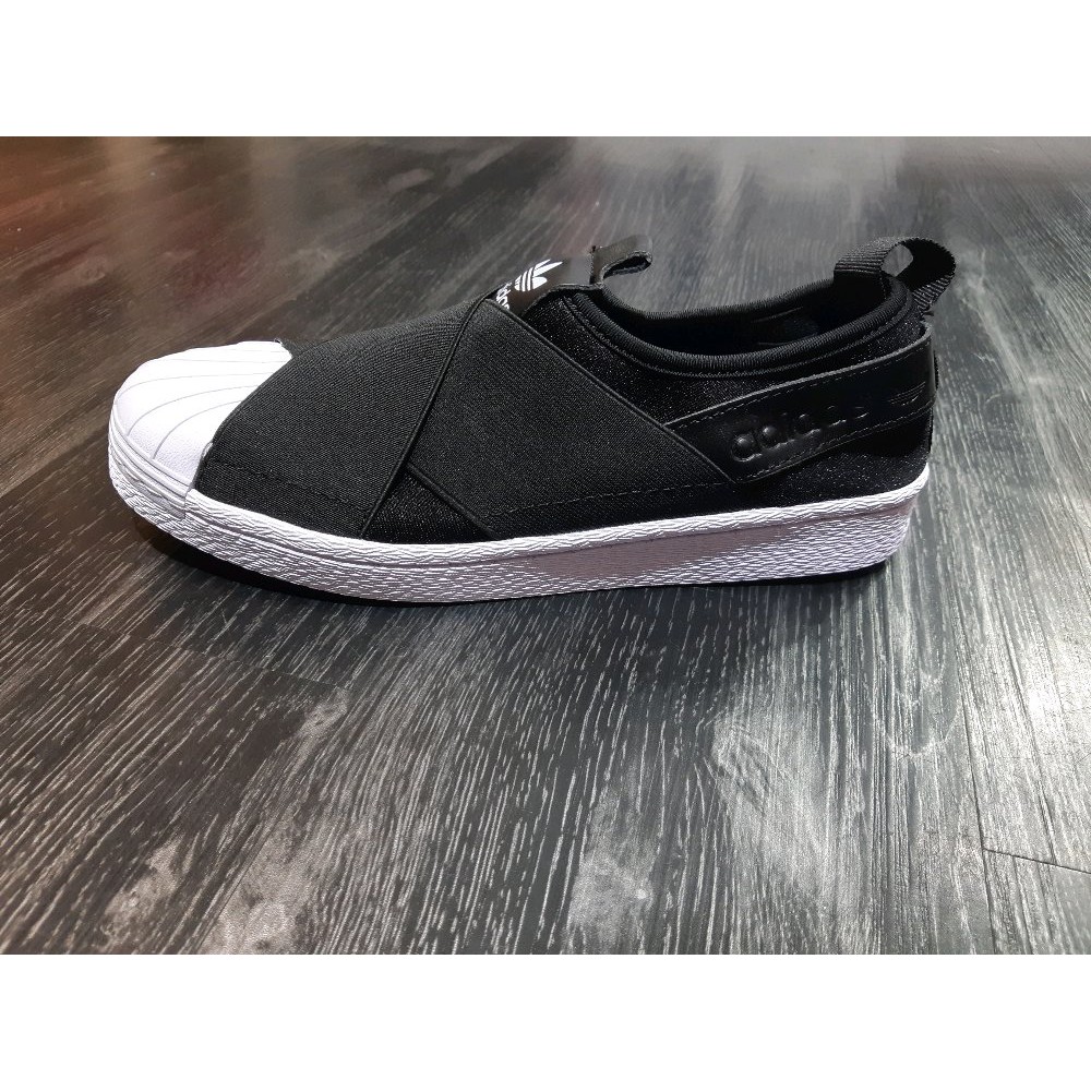 adidas superstar slip on black