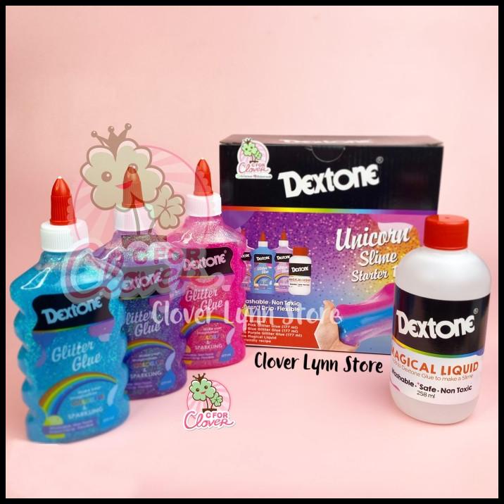 DEXTONE UNICORN GLITTER SLIME KIT / set hiasan mainan lem anak gliter