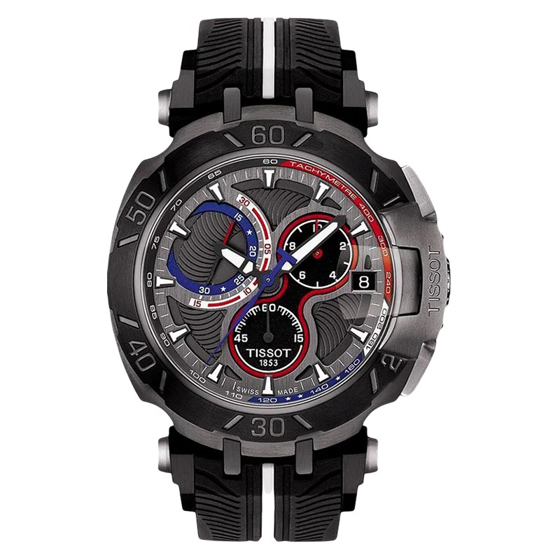 Jam Tangan Pria Tissot T092.417.37.061.01 T-Race MotoGP Nicky Hayden Chrono Men Black Dial Black Rub