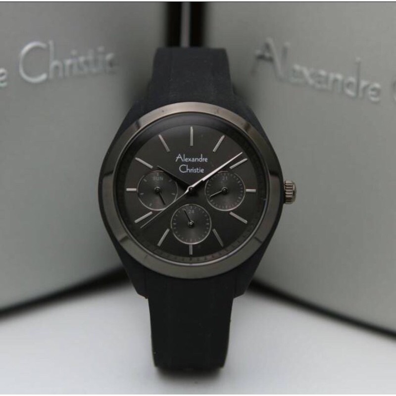 JAM TANGAN WANITA ALEXANDRE CHRISTIE AC 2833 FULL BLACK ORIGINAL