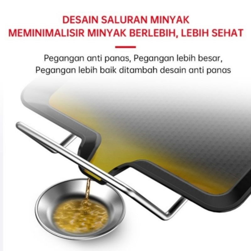 Pemanggang Listrik Panggangan Grill Elektrik Tepanyaki Wajan Grill Kompor Panggang Jepang Korean