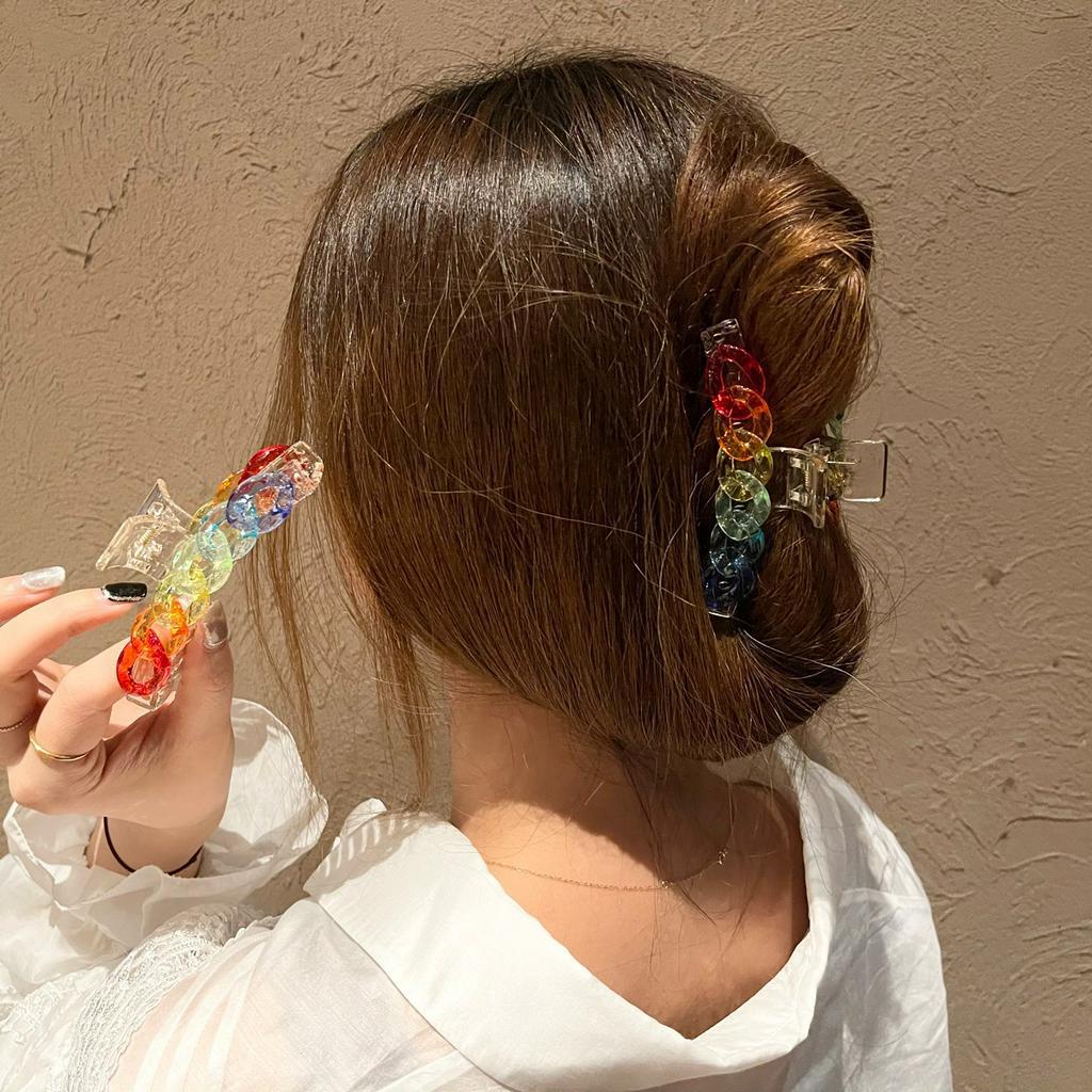 Korean Version New Hair Clamps Girls Fashion Hair Accessories Simple Wild Transparent Claw Clips