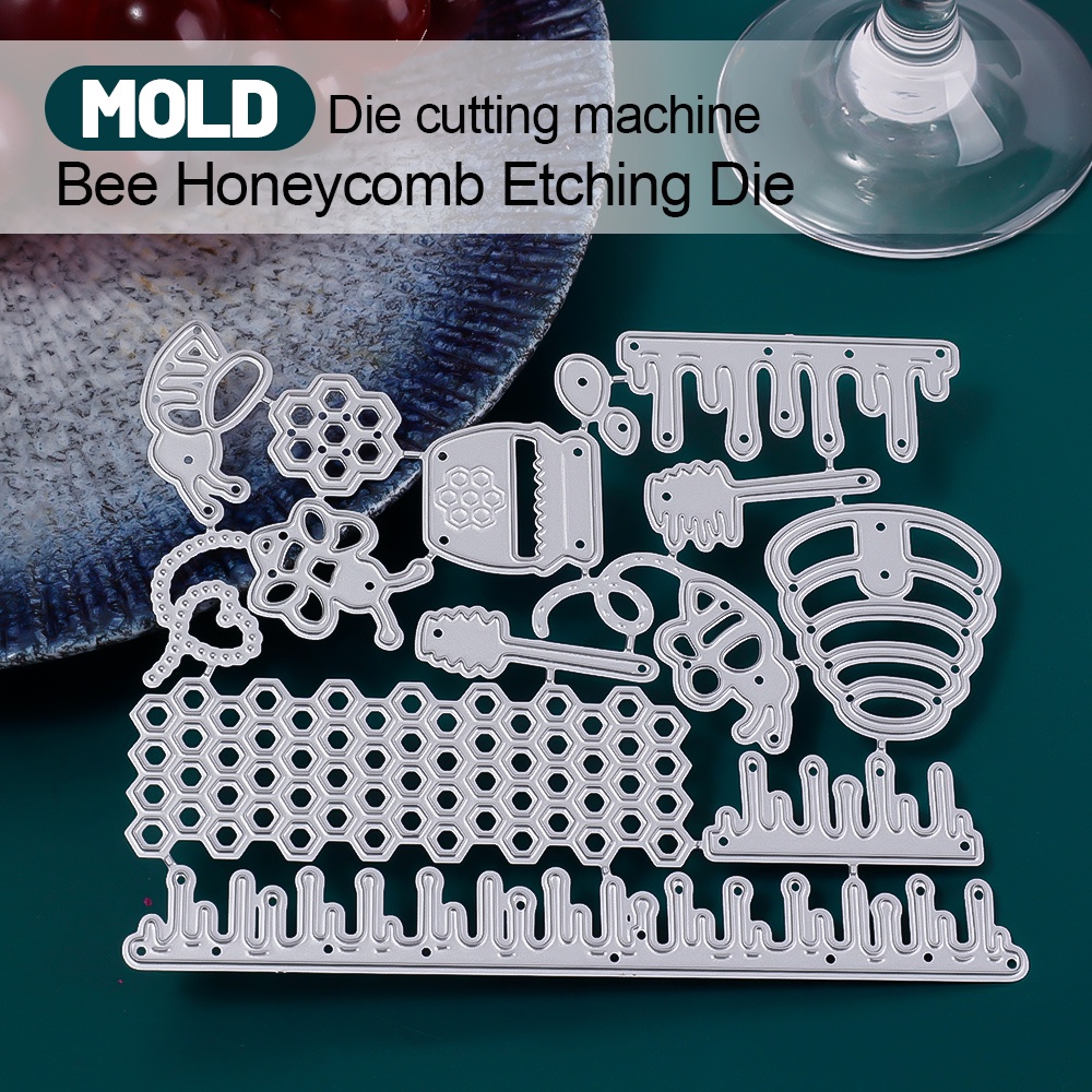 Cutting Dies Bahan Metal Desain Hewan Lebah Madu Untuk Dekorasi Scrapbook