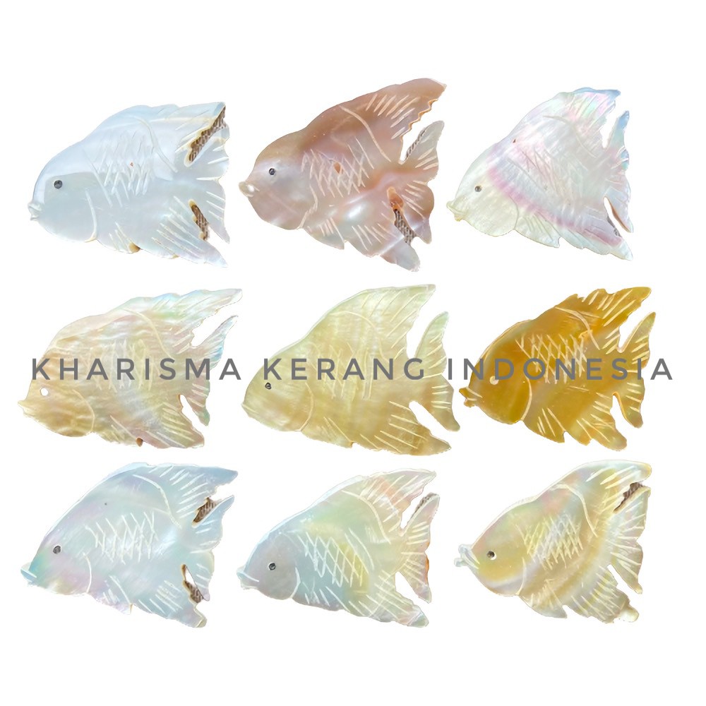 MOTHER OF PEARL PENDANT FISH TYPE 1 KULIT KERANG MUTIARA KERANG MUTIARA INLAY MOTHER OF PEARL INLAY 