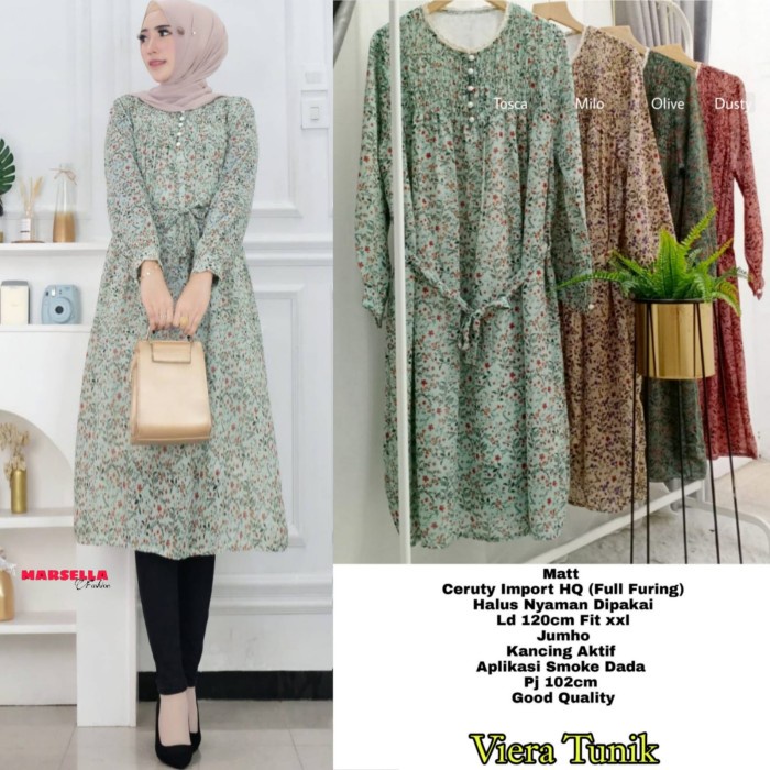 NEW VIERA TUNIK ATASAN WANITA JUMBO LD 120CM CERUTY