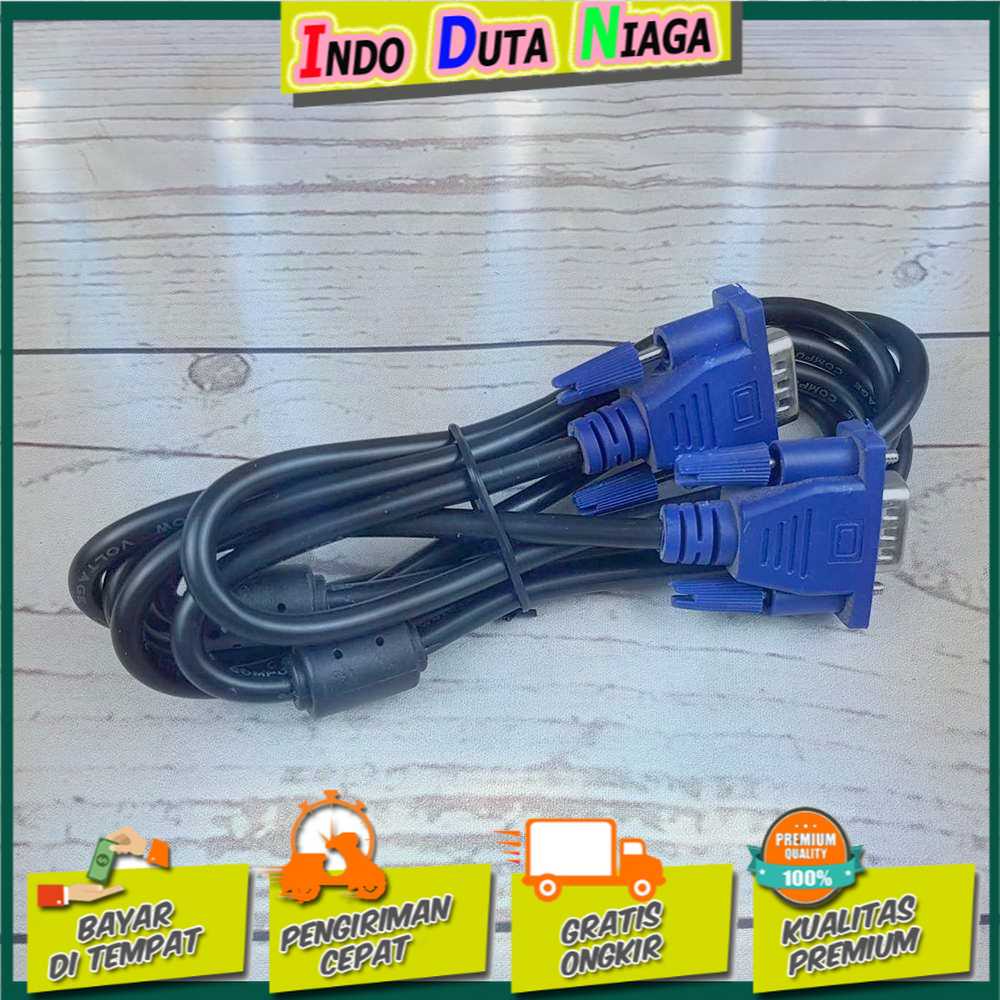 IDN TECH - Kabel VGA 15 Pin Male ke Male 1.5 Meter