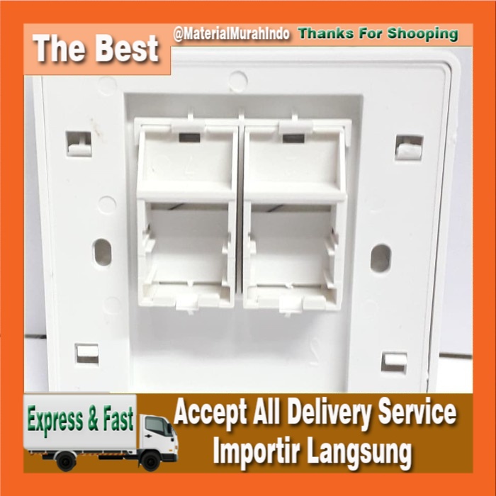 Face Plate RJ 45 2 Holl outlet