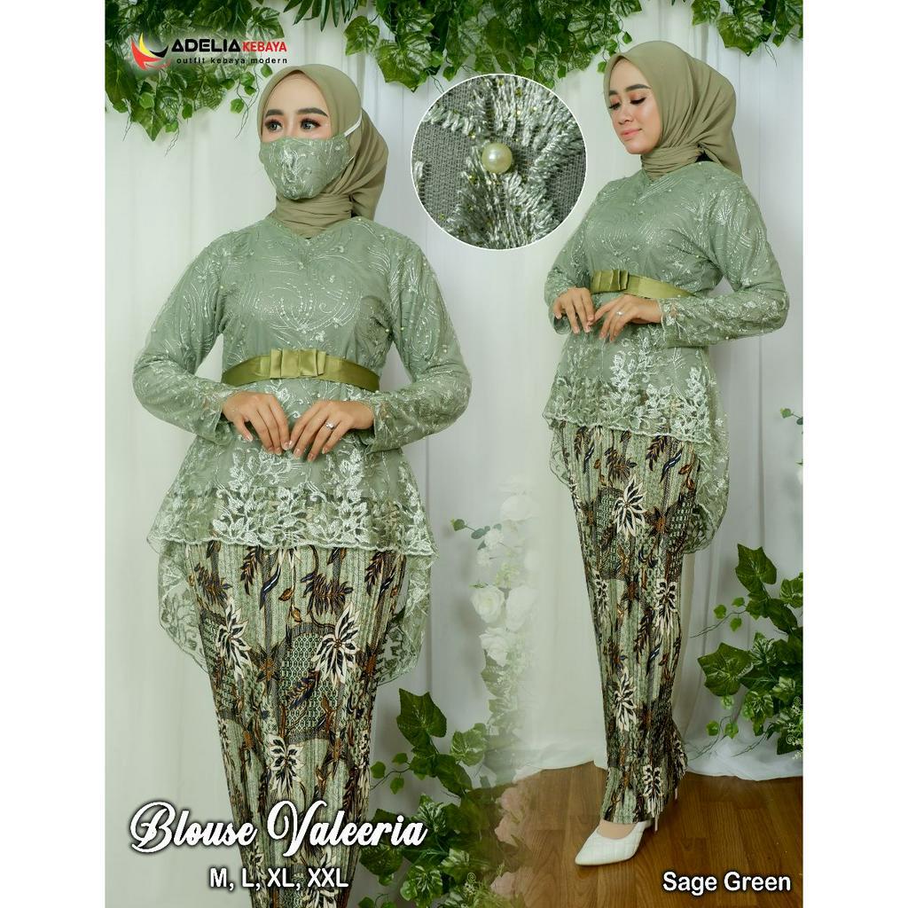 Tunik kebaya blouse aurora pita | Kebaya modern | Kebaya brukat | Baju outfit kondangan pernikahan wisuda modis dan cantik