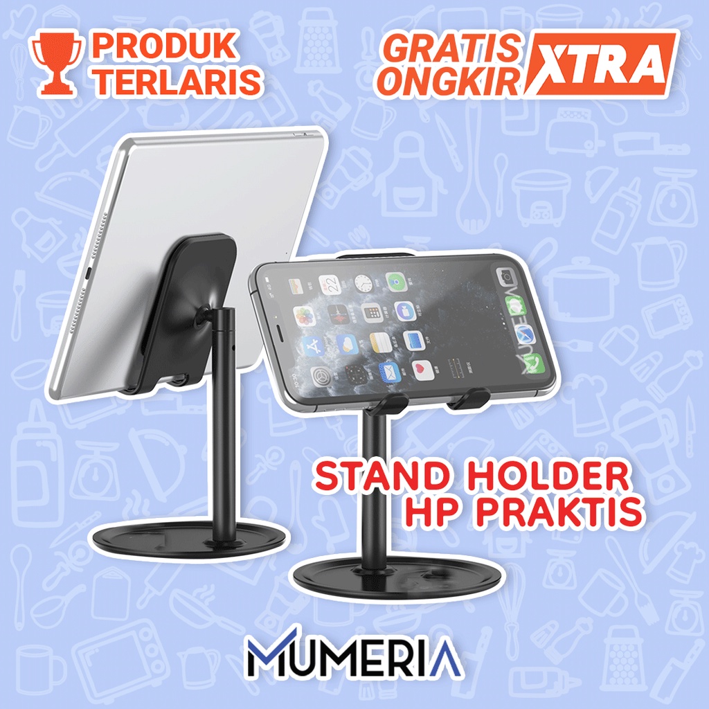 Stand Holder Dudukan Sandaran Penyangga Universal Mount HP Smartphone Tablet Multiangle Adjustable