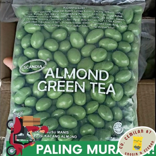 coklat scandia green tea almond 1 kg