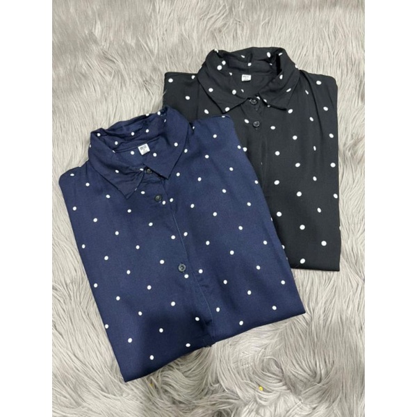 GU**by Unq* polka longsleeved blouse