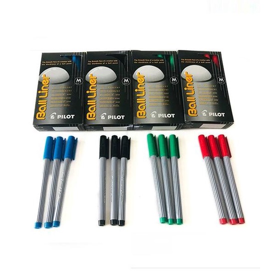 

Pulpen Pilot Balliner / Ballpoint 0.8mm ( Biru / Hitam / Merah/Hijau ) - Hitam ---Terbaru---