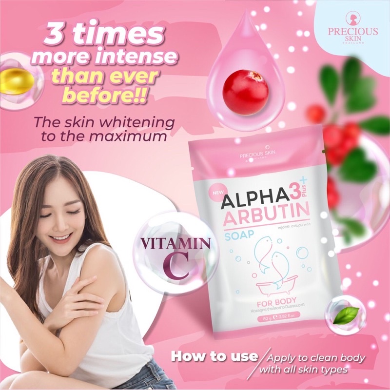 Precious Skin Alpha Arbutin 3 Plus Paket 3 in 1 Lotion + Powder + Soap