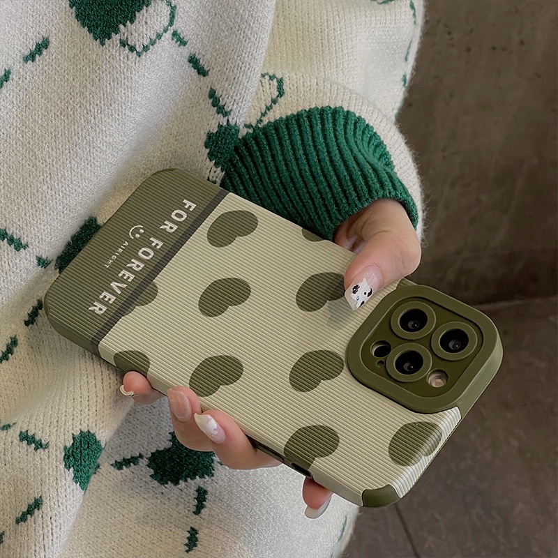 Case Bahan Kulit Domba Warna Hijau Matcha Untuk Iphone 13 Pro Max Iphone12 Pro 11 6s 7 8 Plus Xr XS