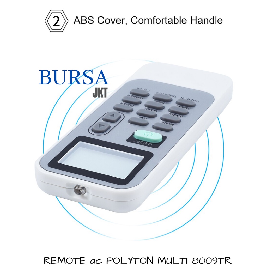 REMOTE AC POLYTRON NEUVA MULTIFUNGSI SPLIT INVERTER 0.5 - 2PK 8009TR