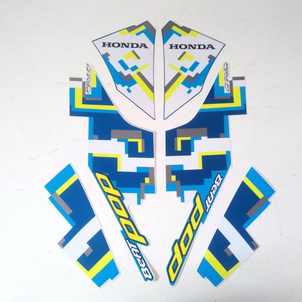 Striping Lis Sticker Honda Beat Pop 2018 2019 Biru Putih