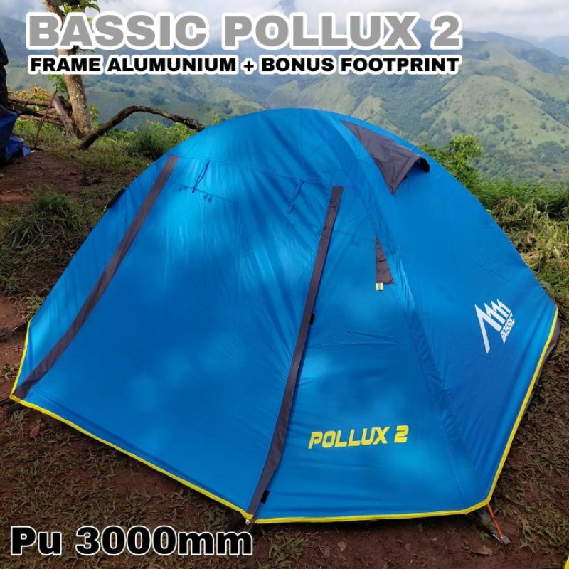 PROMO TENDA POLLUX 2P BASIC ULTRALIGHT BONUS FOOTPRINT TENDA FRAME  ALOY monodome pro great outdoor