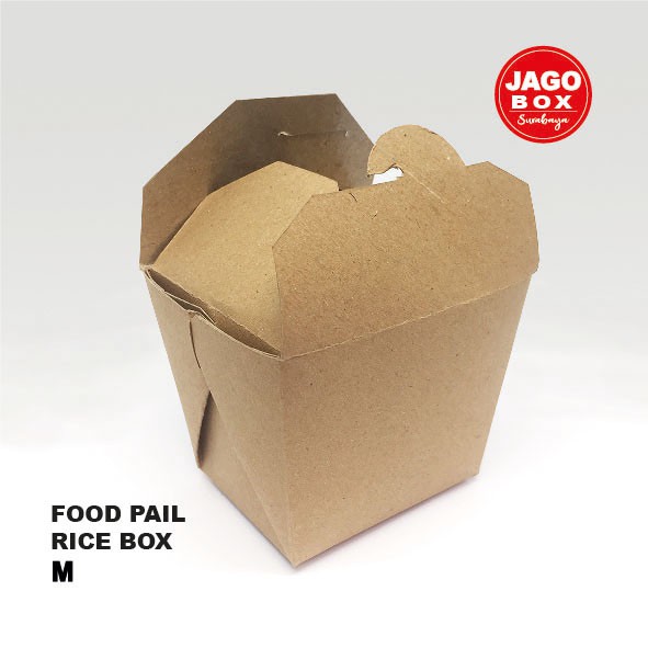 Food Pail  M Kraft Lunch Box / Kemasan - Kotak Makanan Take Away