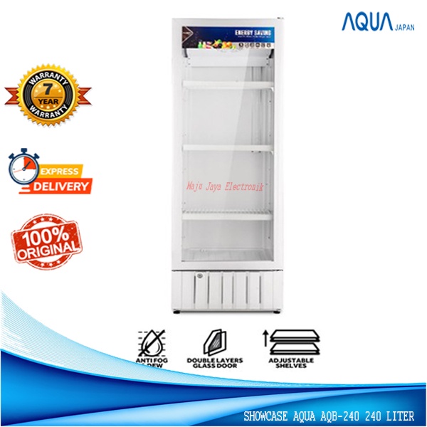 Showcase AQUA AQB 240 Display Cooler 240 Liter Anti Embun