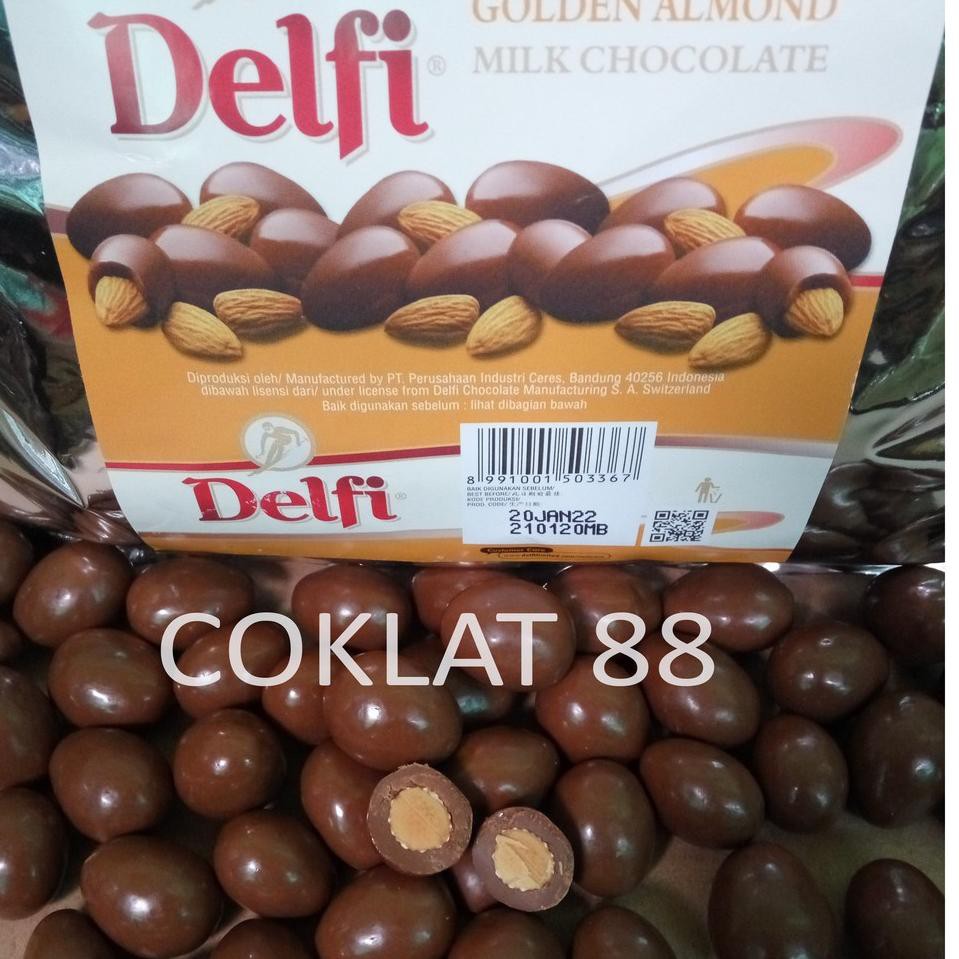 

5.5 SALE Coklat Delfi 500gr Almond Mede - Cokelat Delfi Almond Mede 500 gram - Koin Roundies 500gr