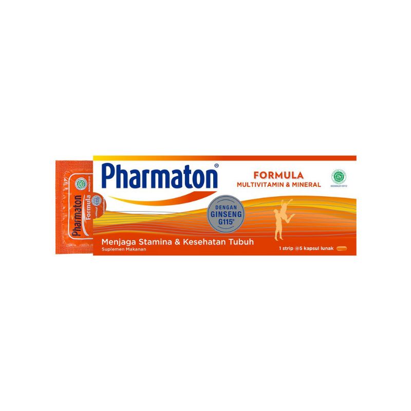 PHARMATON Vit with Ginseng isi 5 tablet per stripnya