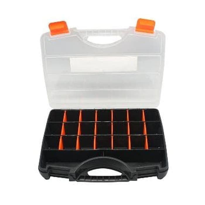 Kenmaster Mini Box With Handle 23 Compartment - Tool Box Koper Slot