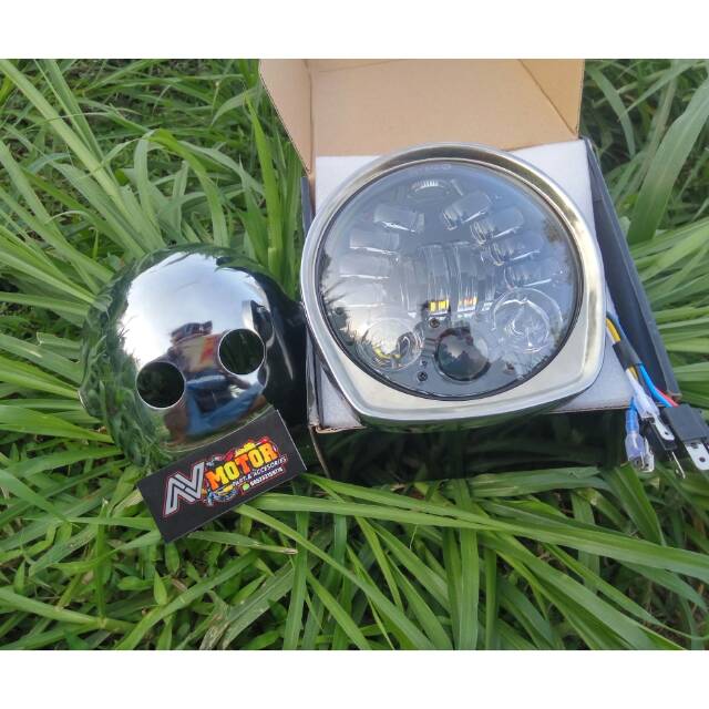 Daymaker 5.75 inch 16 LED set batok vanvan crome