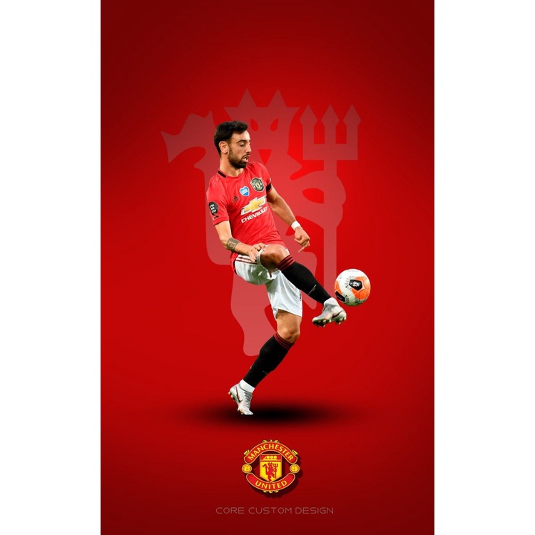 POSTER BRUNO FERNANDES  TERBARU PEMAIN SEPAK BOLA BRUNO FERNANDES  POSTER - POSTER MANCHESTER UNITED