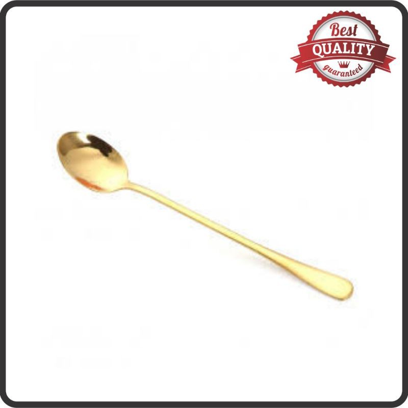 SENDOK TEH KOPI GOLD / SPOON TEA COFFEE GOLD MODEL BULAT