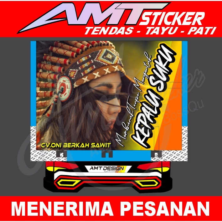 Stiker Decal Ombeng Belakang Truk Canter, Giga Stiker Pintu Belakang Uk 200x150cm Stiker Tidak Bisa 