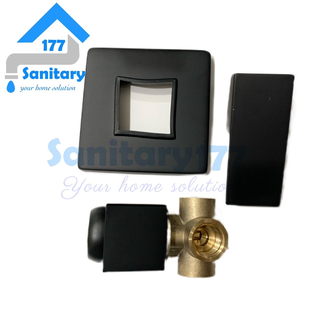 Stop kran Mixer shower HITAM 8036-keran air tanam Panas dingin kuningan tebal brass mixer shower black matte