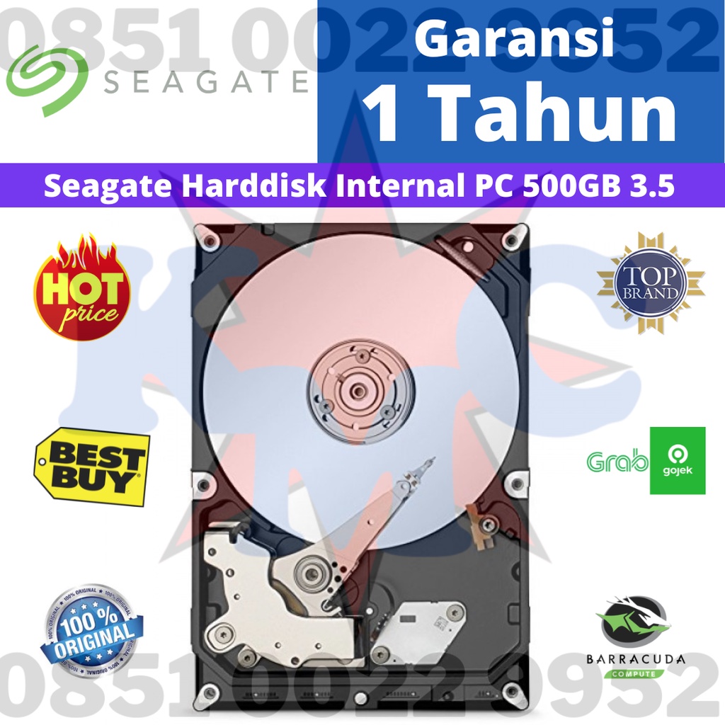 HDD SEAGATE INTERNAL HARDDISK PC 500GB 3.5&quot; (GARANSI 1 TAHUN)