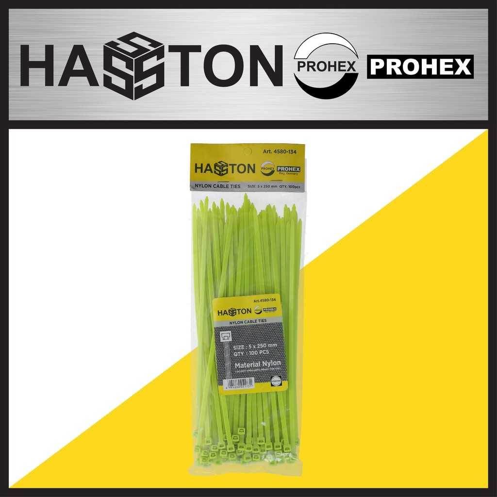 

HASSTON Cable Tie 5x300 Hijau (4580-144)