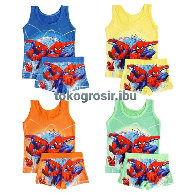 3 PCS SETELAN SINGLET ANAK COWOK / 3 PCS SINGLET &amp; 3 PCS BOXER