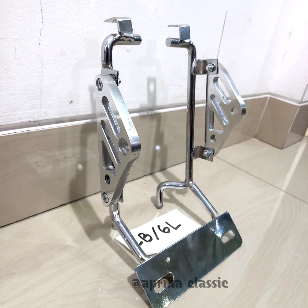Kupingan Lampu Pesek Tralis Breket Dudukan Lampu Depan Set Pangkon Plat CB GL Pro Max