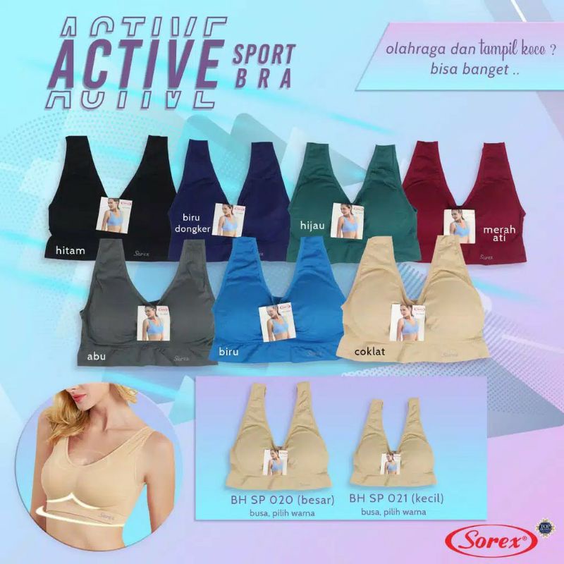 SPORT BRA SENAM OLAHRAGA SOREX SP 020 &amp; SP 021 NYAMAN