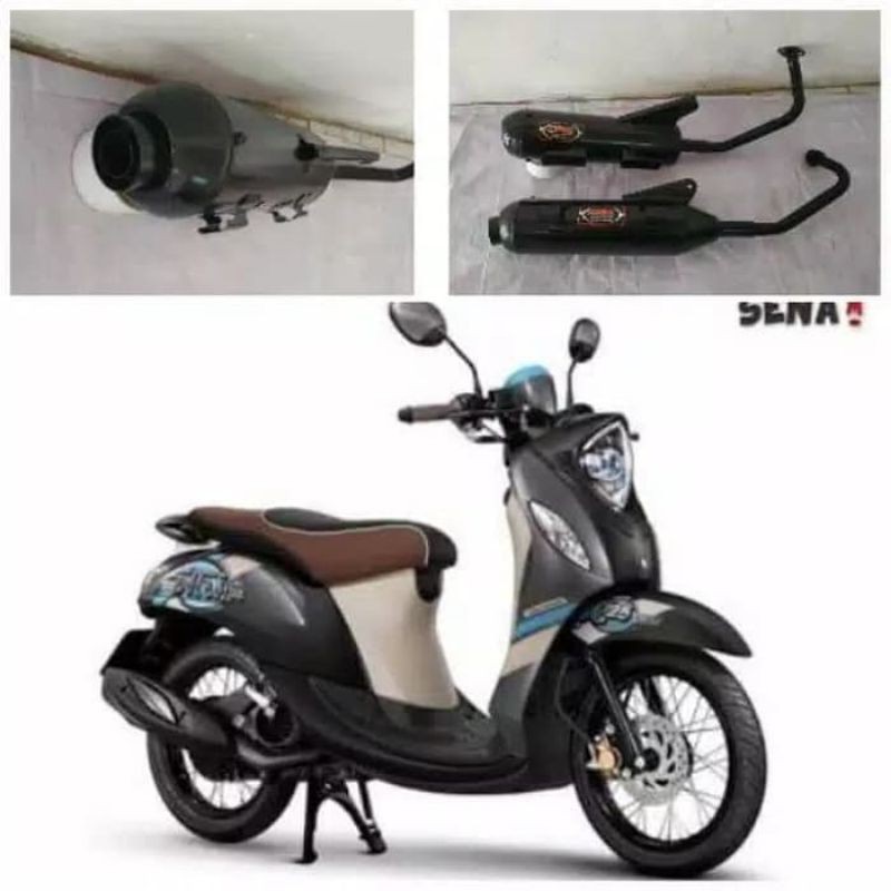 knalpot racing bobokan model standar yamaha Fino FI 125 mberrr