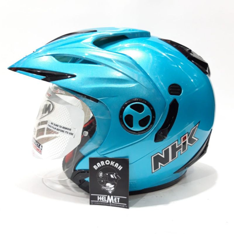 Helm nhk aviator ice blue double visor