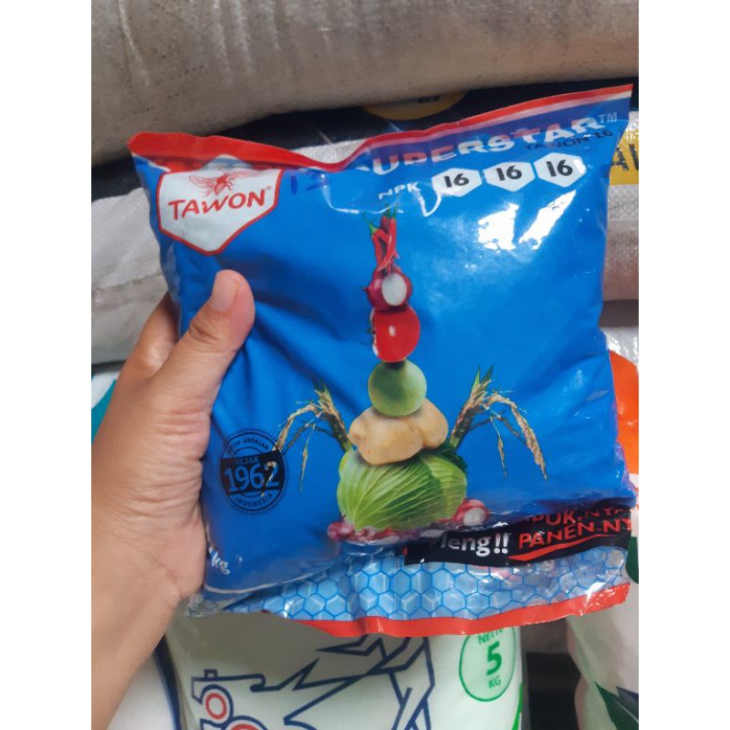 Pupuk NPK 16 16 16 Superstar Tawon npk tawon 161616 kemasan 1kg