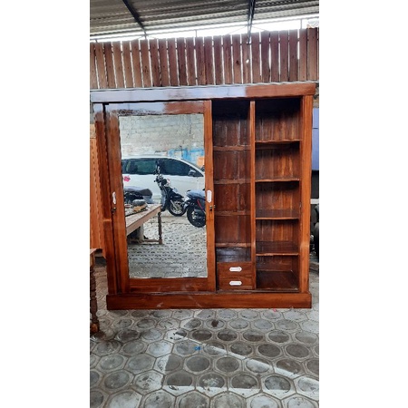 Lemari Pintu 2 Sleding Besar Jati