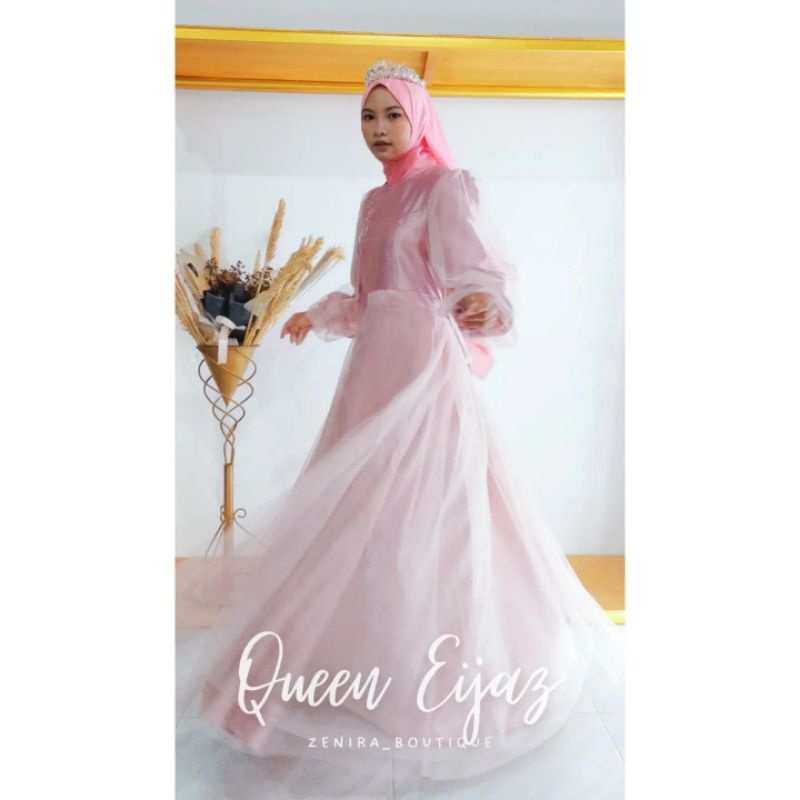 QUEEN EIJAZ GAUN tulle tutu / baju pesta / prewedding / wisuda / gamis kondangan / couple / tersedia ukuran kecil hingga jumbo