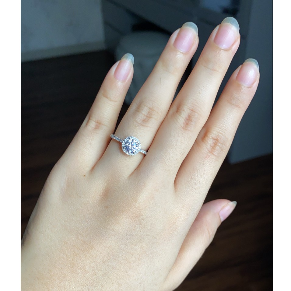 Cincin Perak Wanita Pria Couple Asli S 925 Lapis Rhodium Cocok Kawin Nikah tunangan hadiah RS053