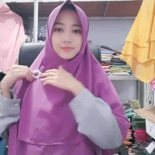 Khimar Jilbab  Hijab Instan 2 Layer Ceruty Murah Kekinian  