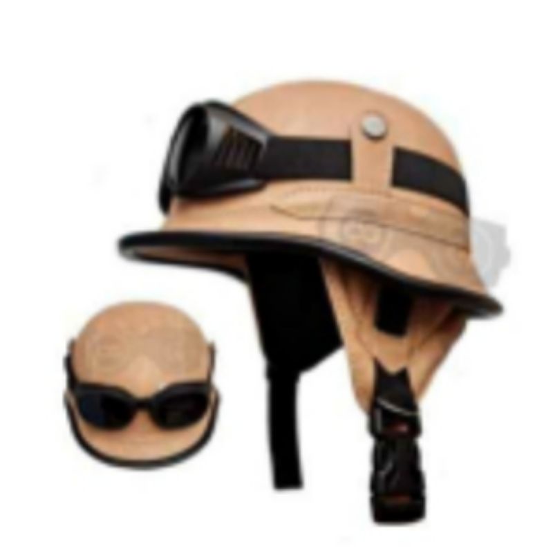 HELM  RETRO  MILENIAL./HELM KULIT KLASSIK NAZI JERMAN