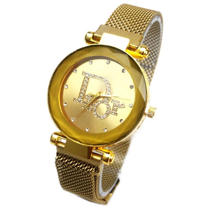Jam wanita Rantai magnet-Dior gold